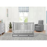 BabyGap by Delta Children Graham 4-in-1 Convertible Crib with Storage Drawer - Grey/Dark Grey