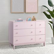 BabyGap by Delta Children Legacy 6 Drawer Dresser - Blush Pink/Dark Pink
