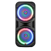 QFX 2 x 12&quot;  PORTABLE PARTY SPEAKER WITH RECHARGEABLE BATTERY, TWS, BLUETOOTH AND CIRCLE LIGHT