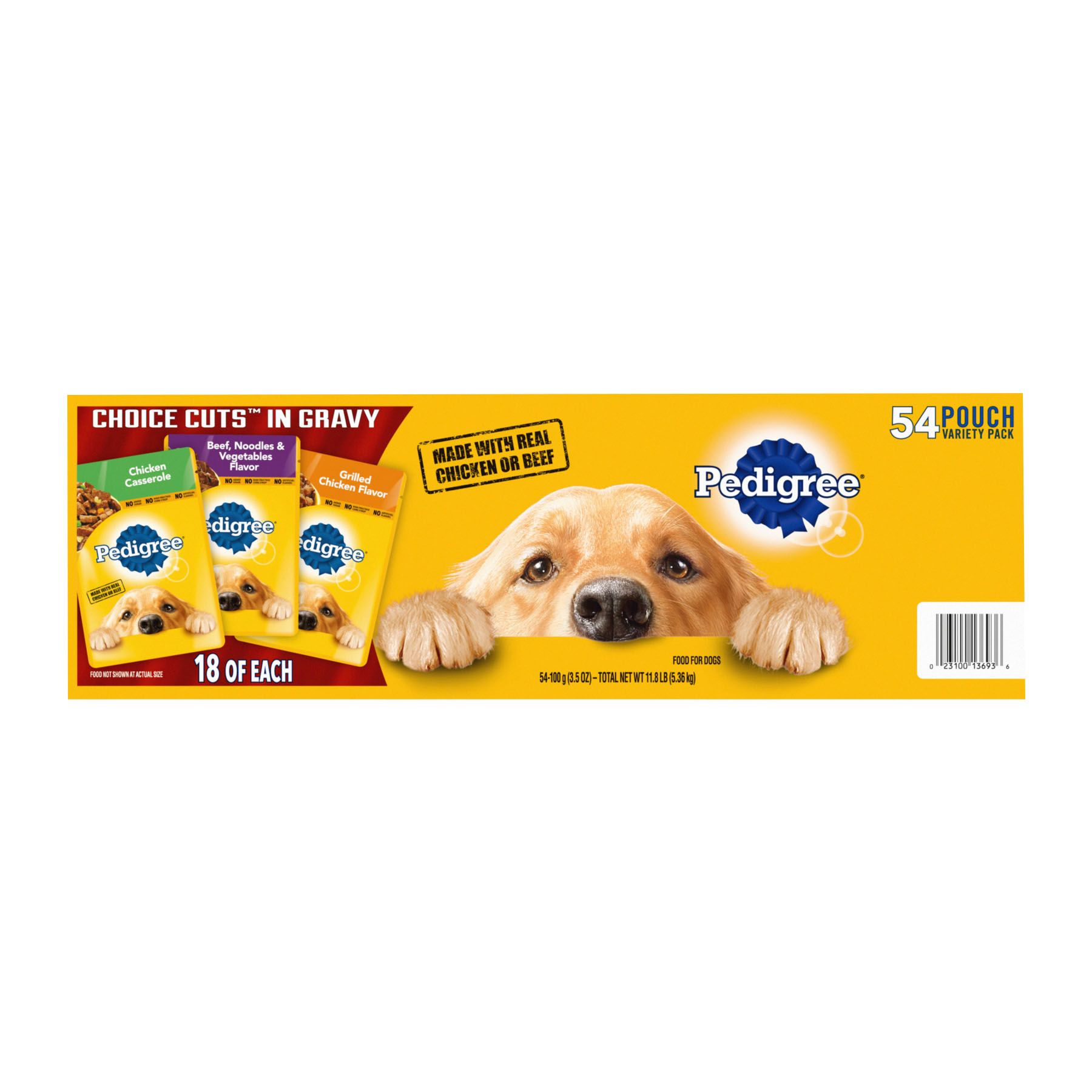 Pedigree Choice Cuts in Gravy Variety Pack Adult Wet Dog Food 3.5 oz Pouch 54 Count