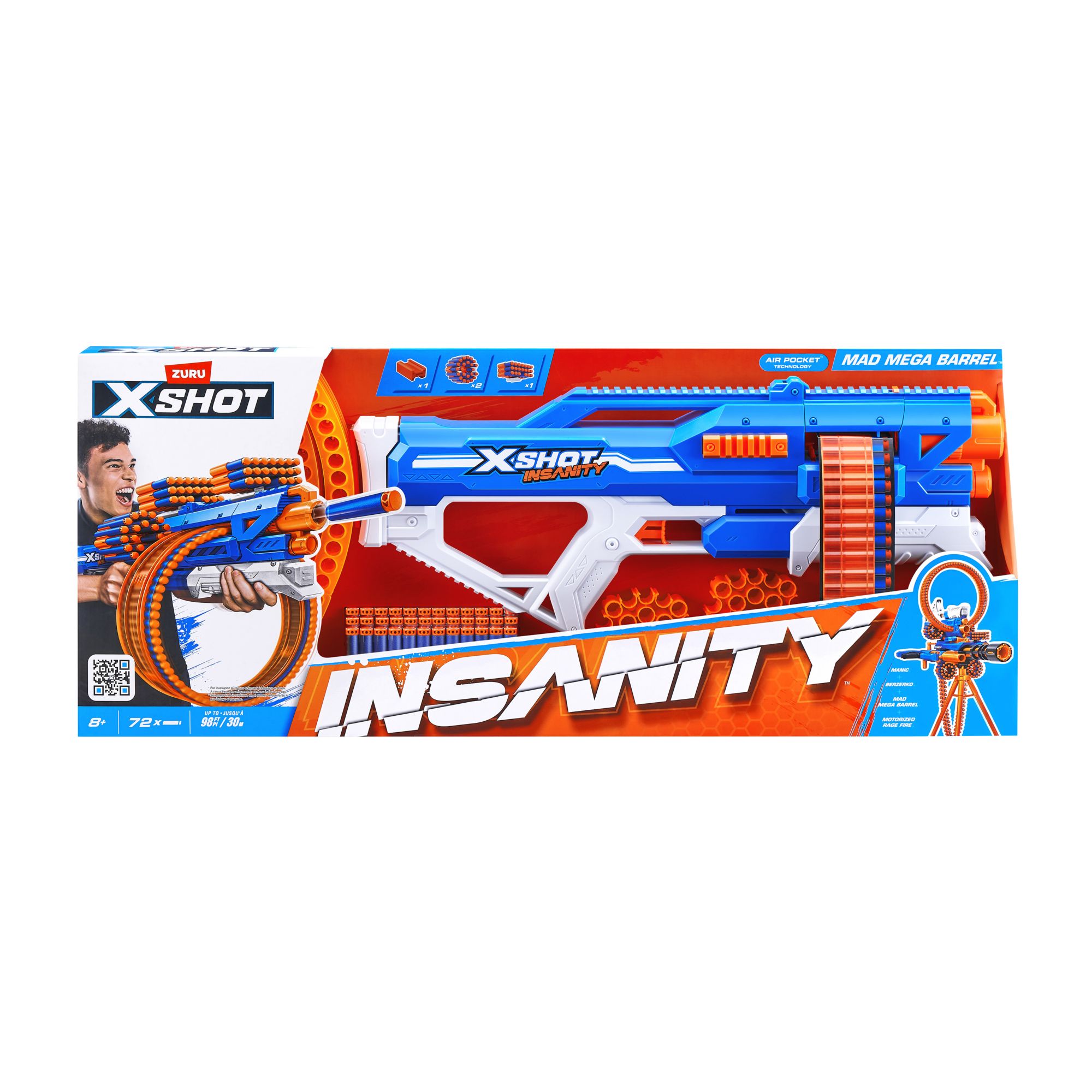 Zuru X-Shot Insanity S1 Mad Mega Barrel Blaster