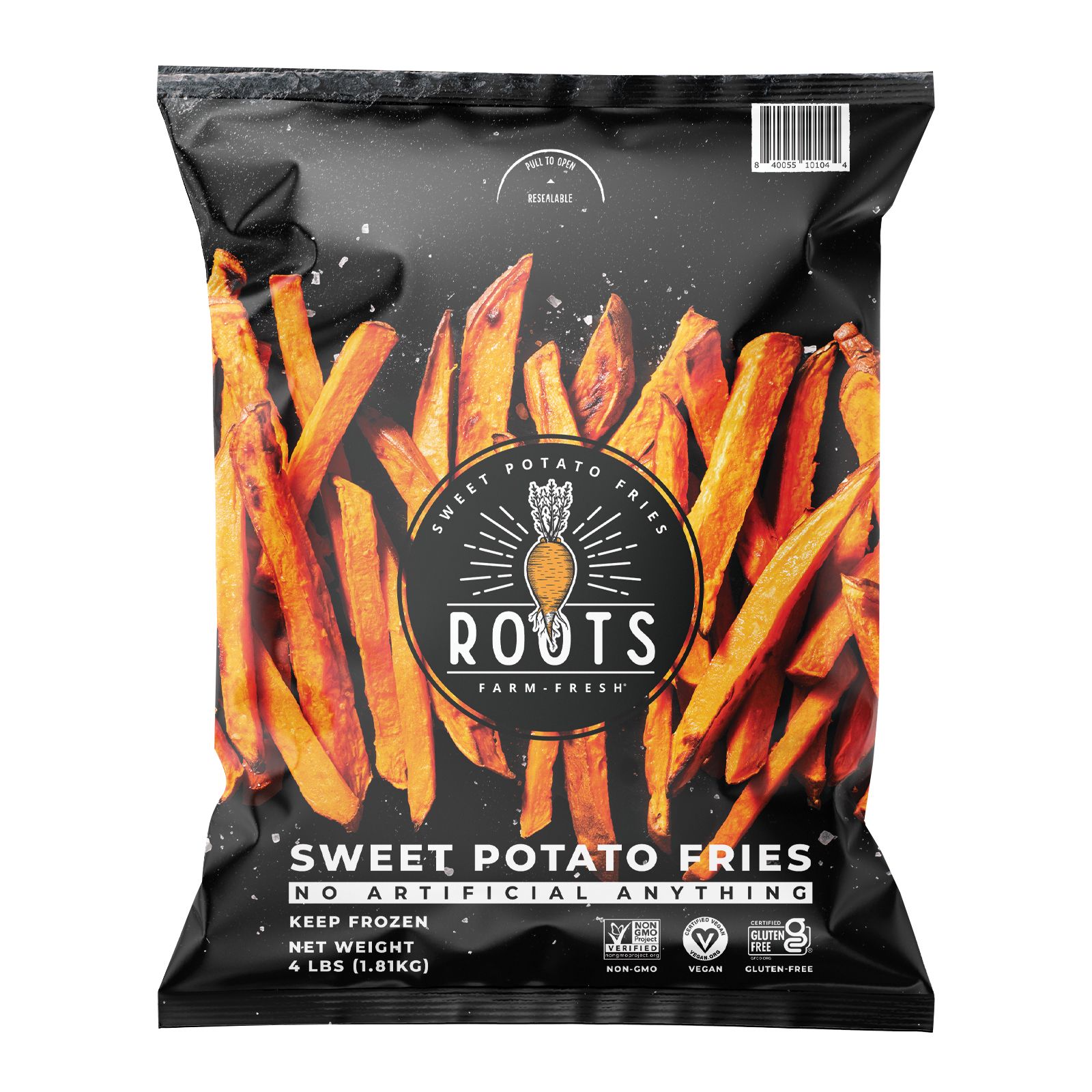 Roots Farm Fresh Frozen Sweet Potato Fries, 4 lbs.