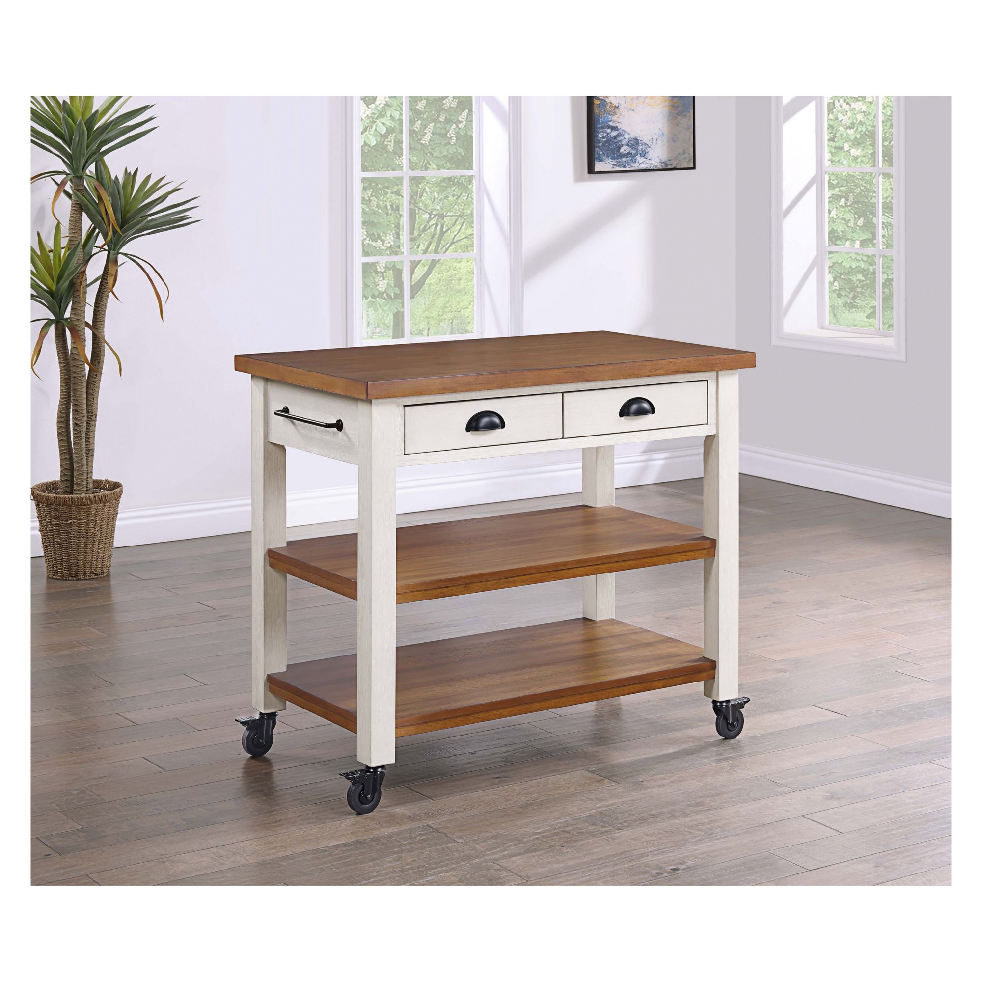 Home to Office Newport Kitchen Cart - White