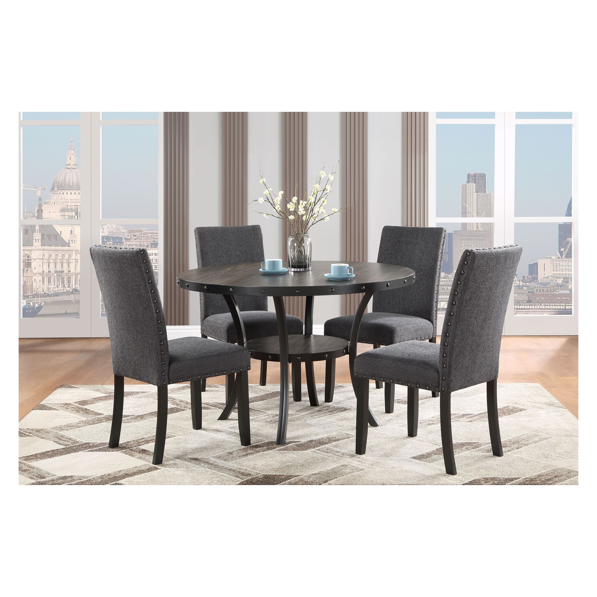 Global Furniture Marin 5-Pc. Dining Set - Black