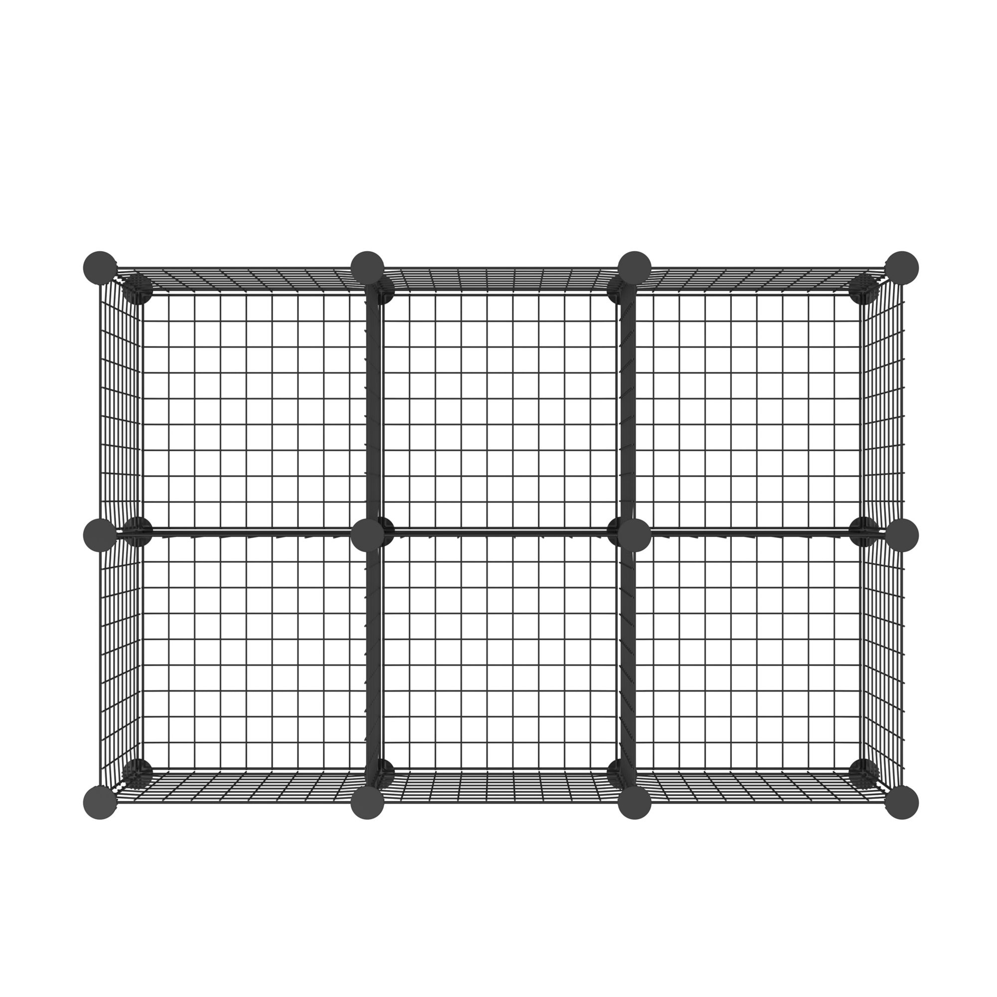 Berkley Jensen 6-Section Stackable Interlocking Wire Shelves - Black