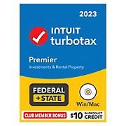 Intuit TurboTax Premier 2023, Federal E-file and State Download
