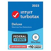 Intuit TurboTax Deluxe 2023, Federal E-File and State Download