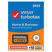 Intuit TurboTax Home & Business 2023, Federal E-File and State Download