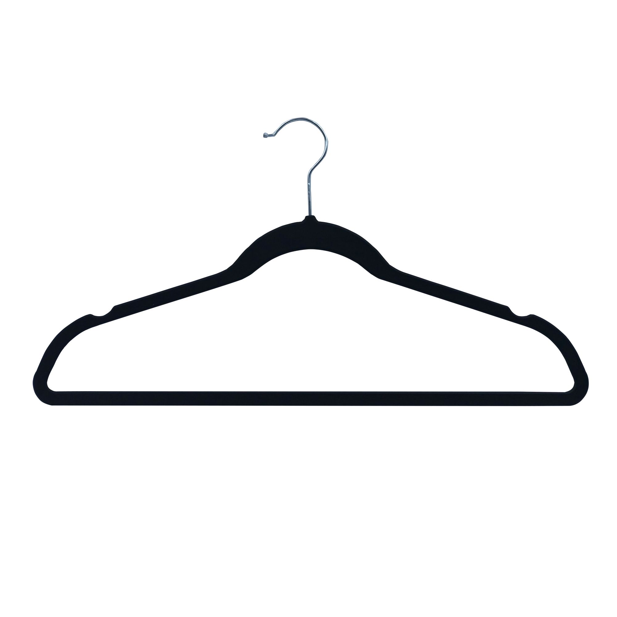 Berkley Jensen Anti-Slip Rubberized Hangers, 35 pk. - Black