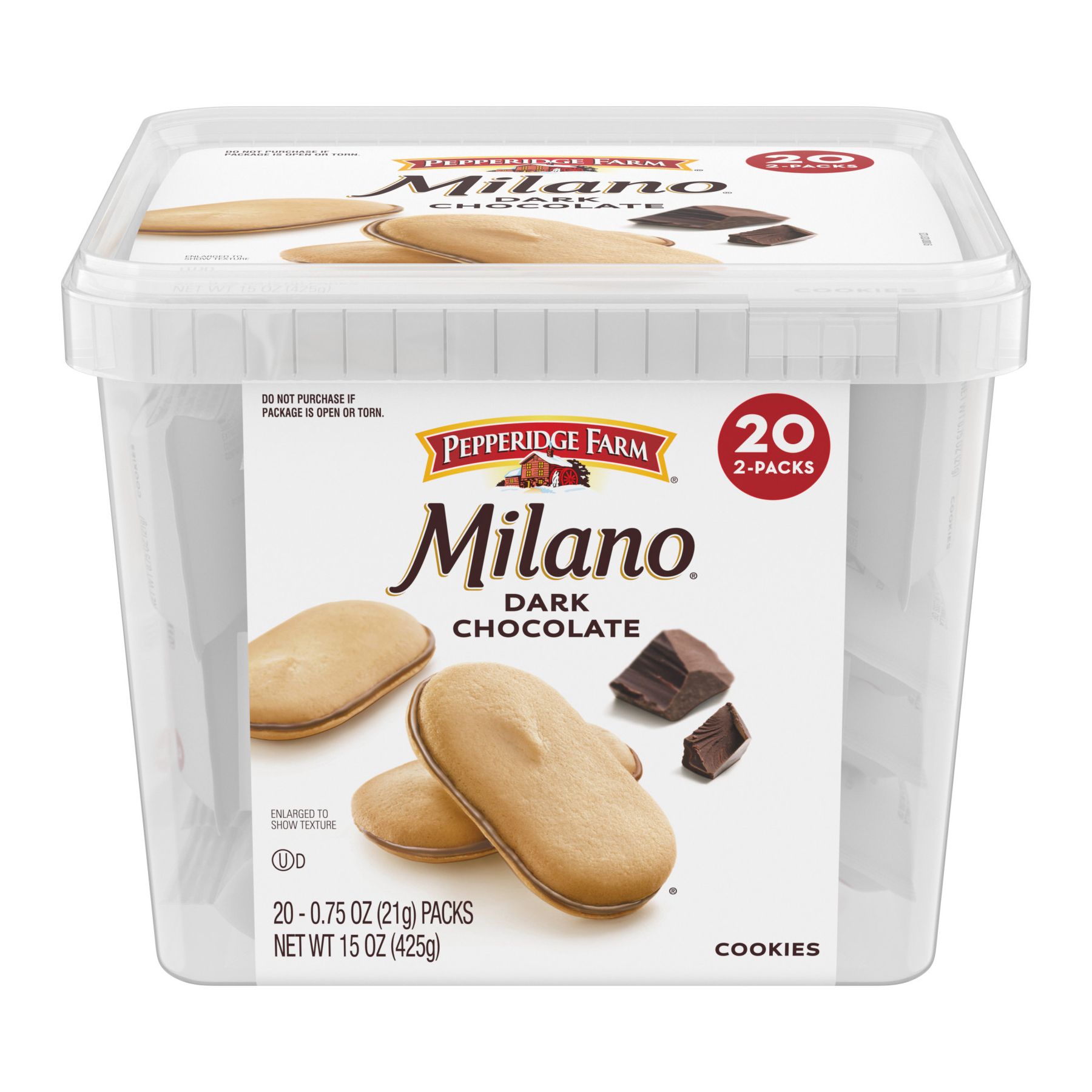 Bauducco Choco Biscuit Tub, 40 pk.