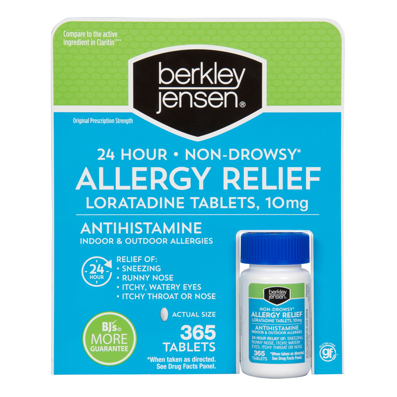 Berkley Jensen Allergy Relief Loratadine 10mg Tablets, 365 ct.