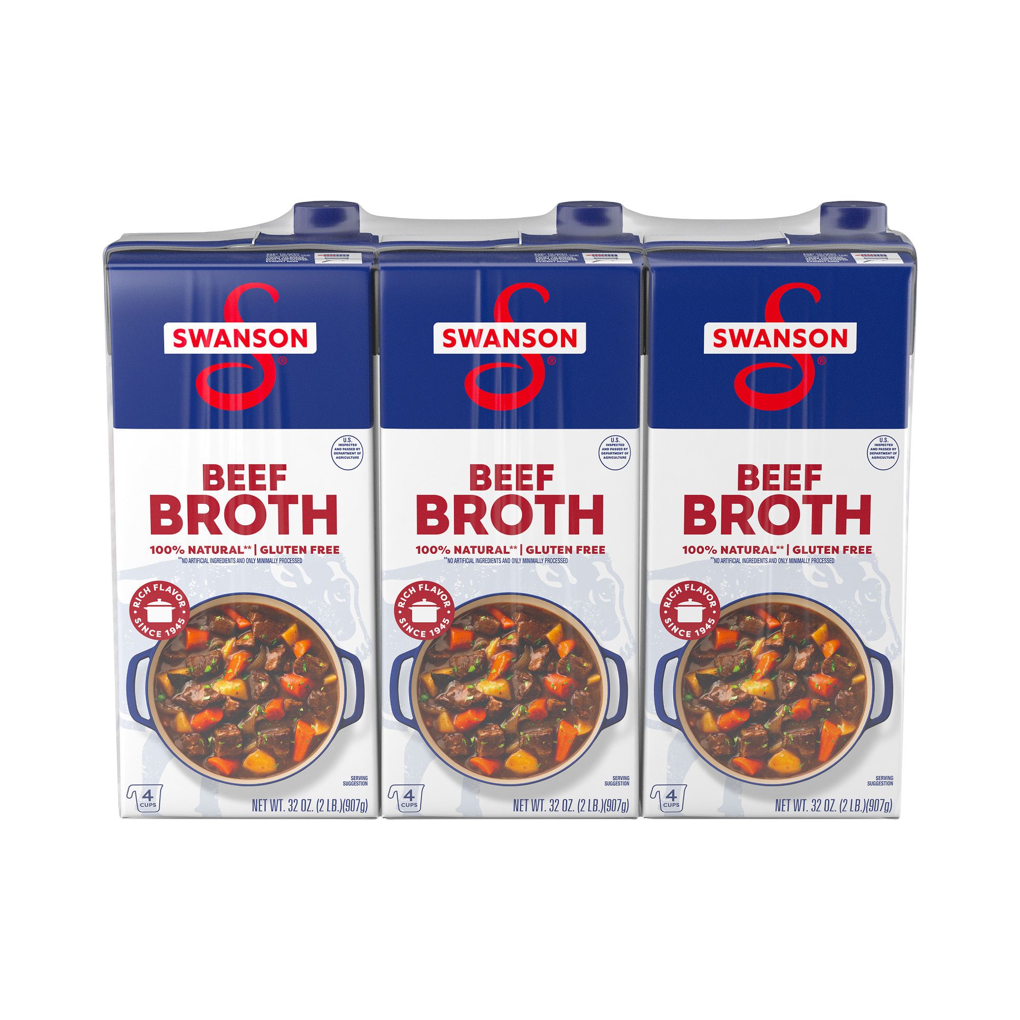 Swanson 100% Natural Beef Broth, 3 pk./32 oz.