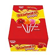 Starburst Pops Fruit Chew Filled Lollipops Variety Pack, 100 ct.