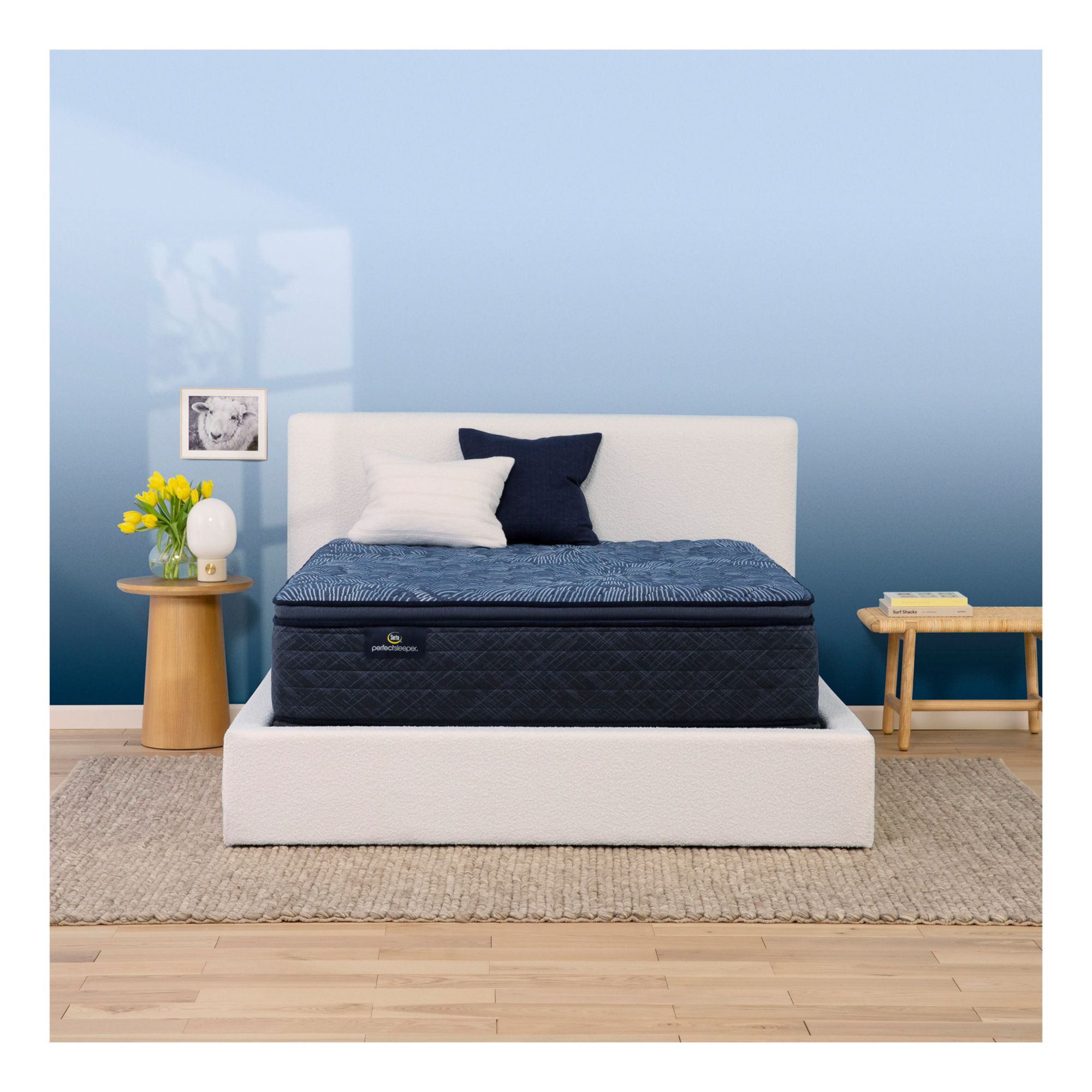 Serta Perfect Sleeper Oasis Sleep 14.5&quot; Firm Pillow Top Twin Size Mattress Low Profile Set