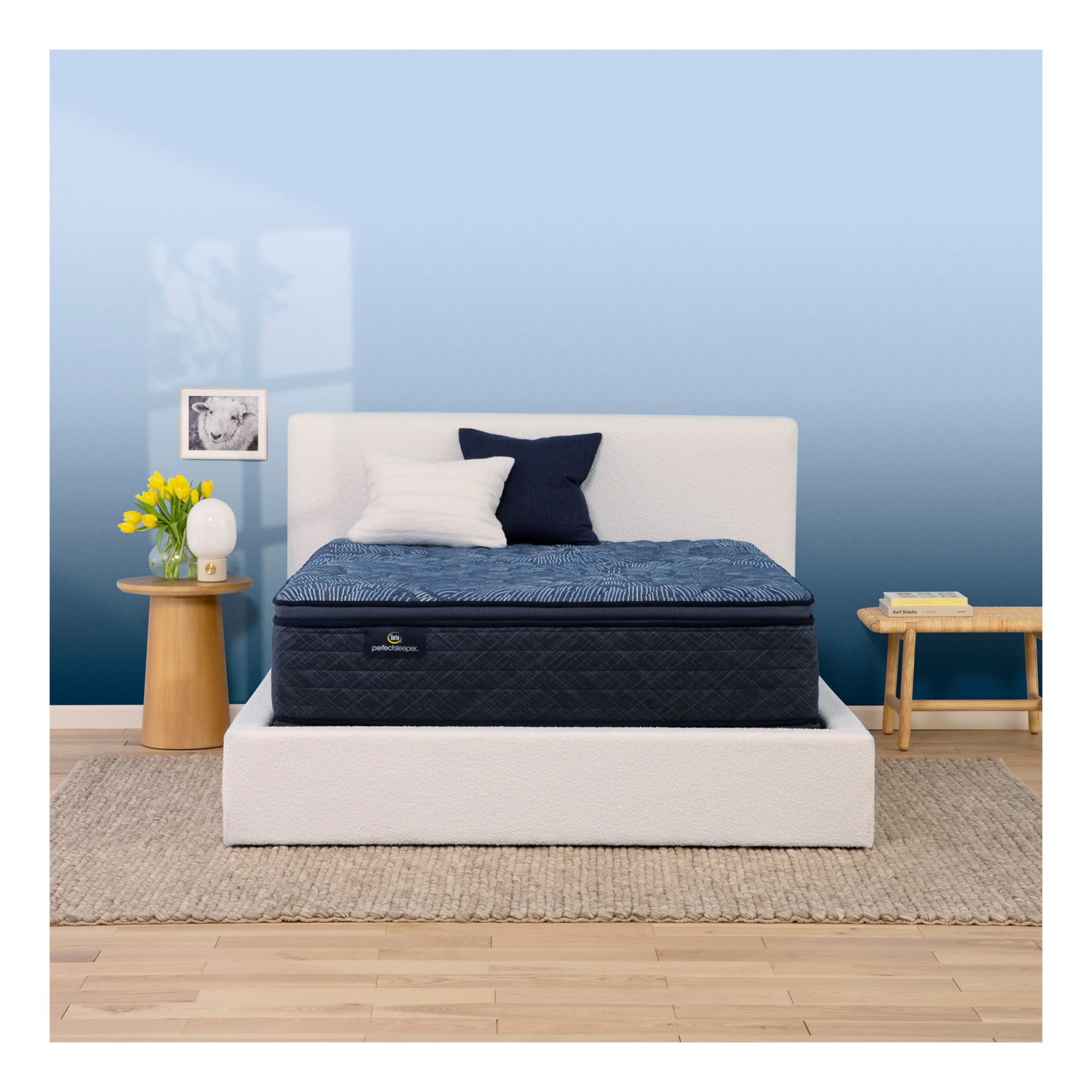 Serta perfect sleeper baymist cushion cheap firm pillowtop queen