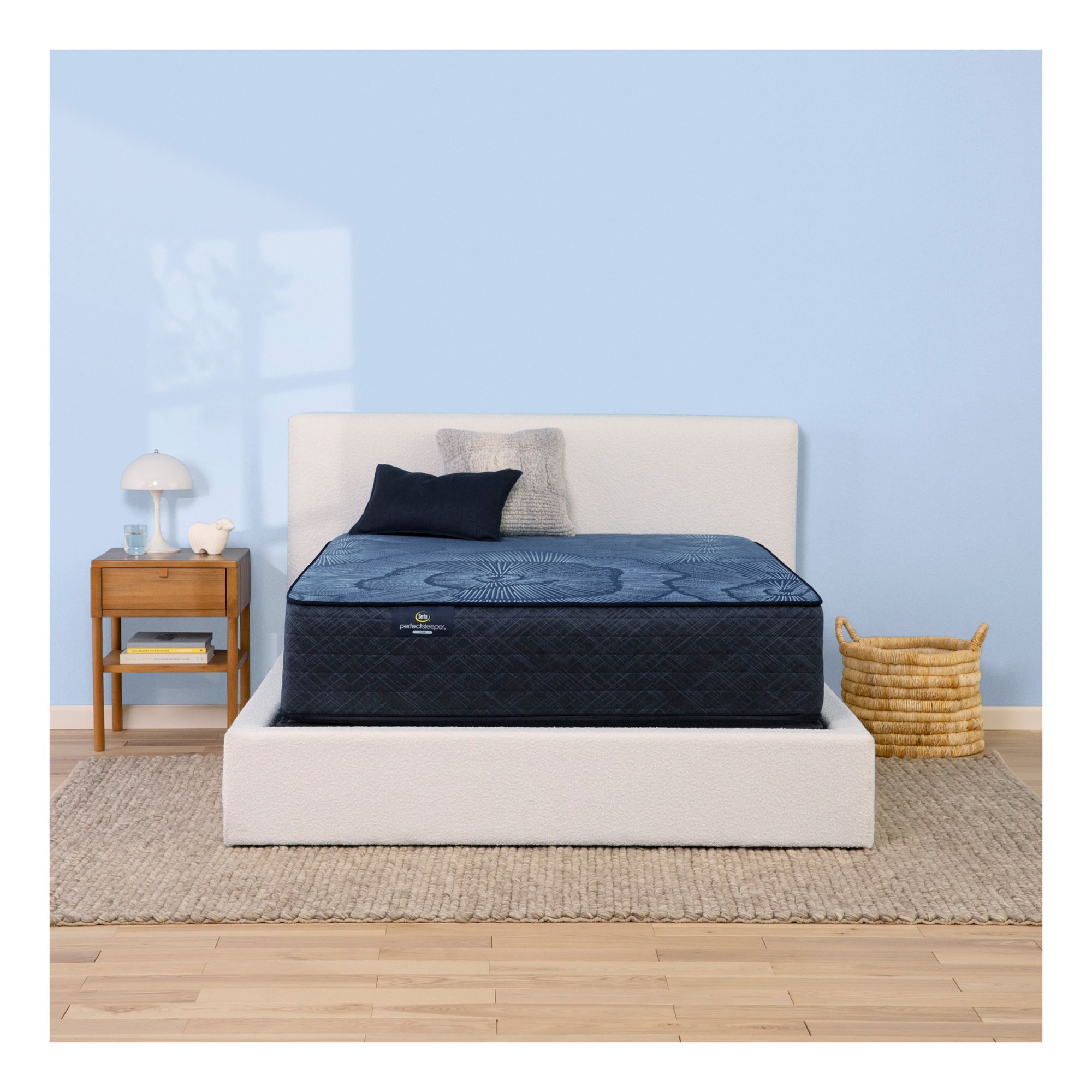 Serta Perfect Sleeper Radiant Rest 14&quot; Hybrid Soft California King Size Mattress Low Profile Set