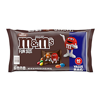 M&M's Fun Size Milk Chocolate Halloween Candy Bag, 80 ct.
