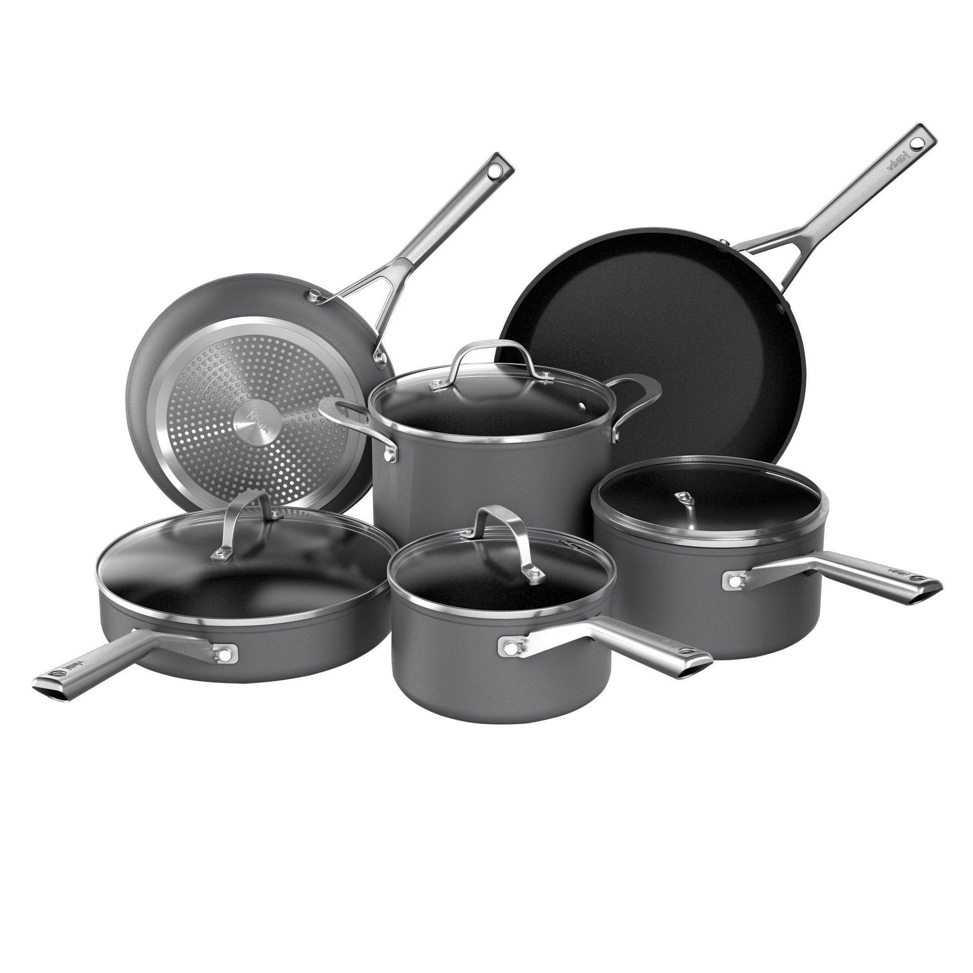 Tramontina Fiora 4.25 Qt Multipurpose Ceramic Non-Stick 5-Piece Cookware Set