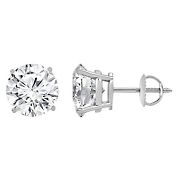 1.5 ct. t.w. Round Cut Diamond Solitaire Stud Earrings in 14K White Gold