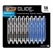 Bic Glide Bold Retractable Ball Pen, 18 ct. - Blue and Black