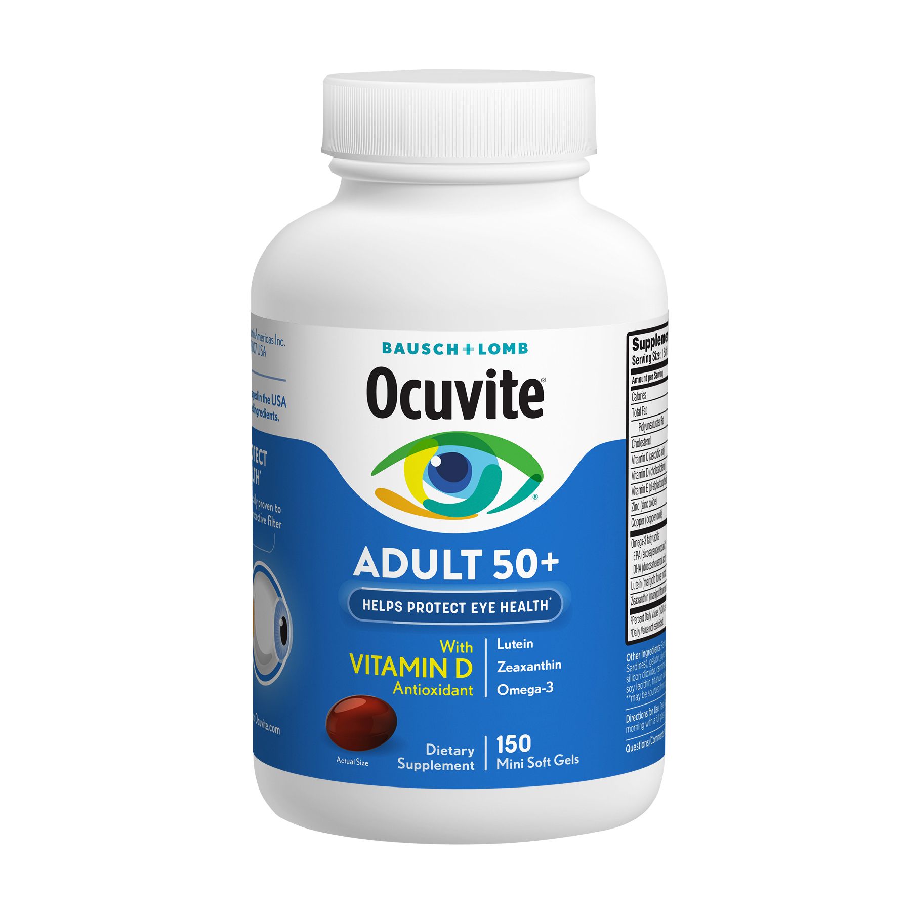 Bausch & Lomb Ocuvite Adult 50+ Eye Vitamin & Mineral Supplement, 150 ct.