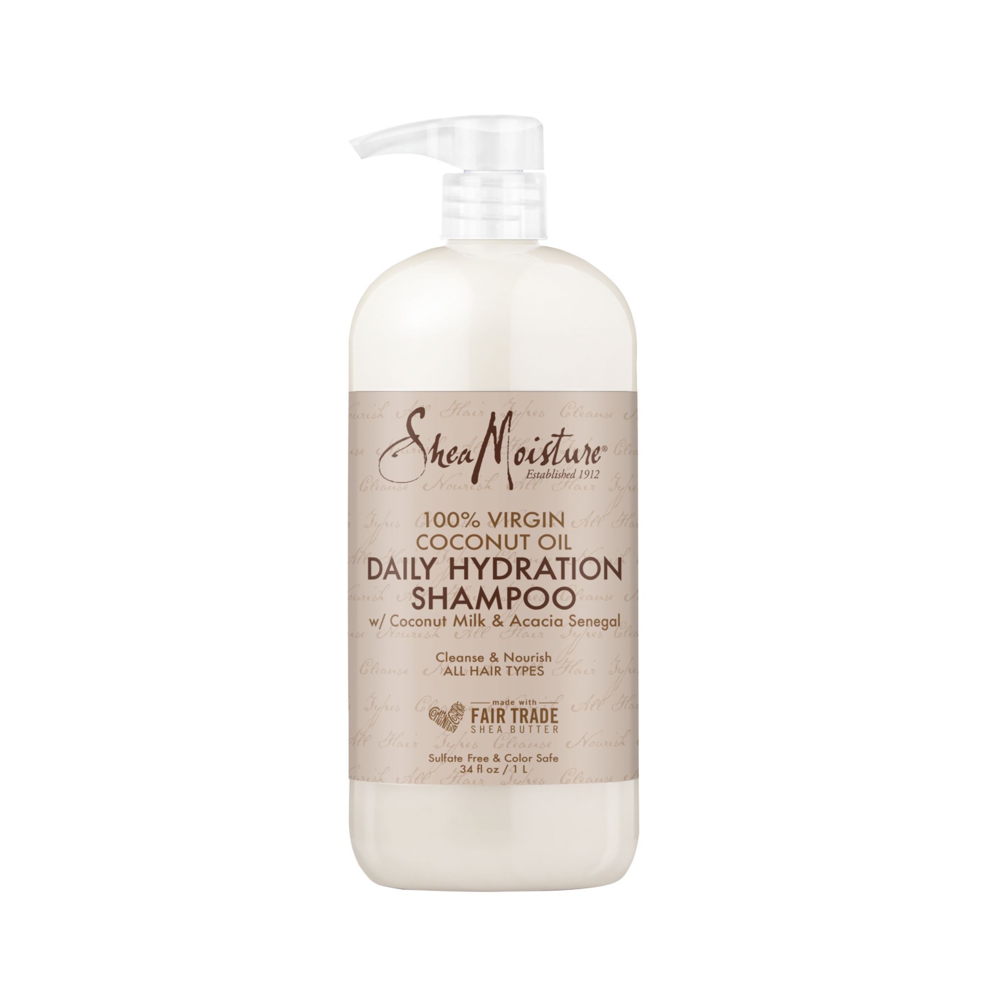 SheaMoisture Daily Hydration Shampoo for All Hair Types, Sulfate-Free, 34 oz.