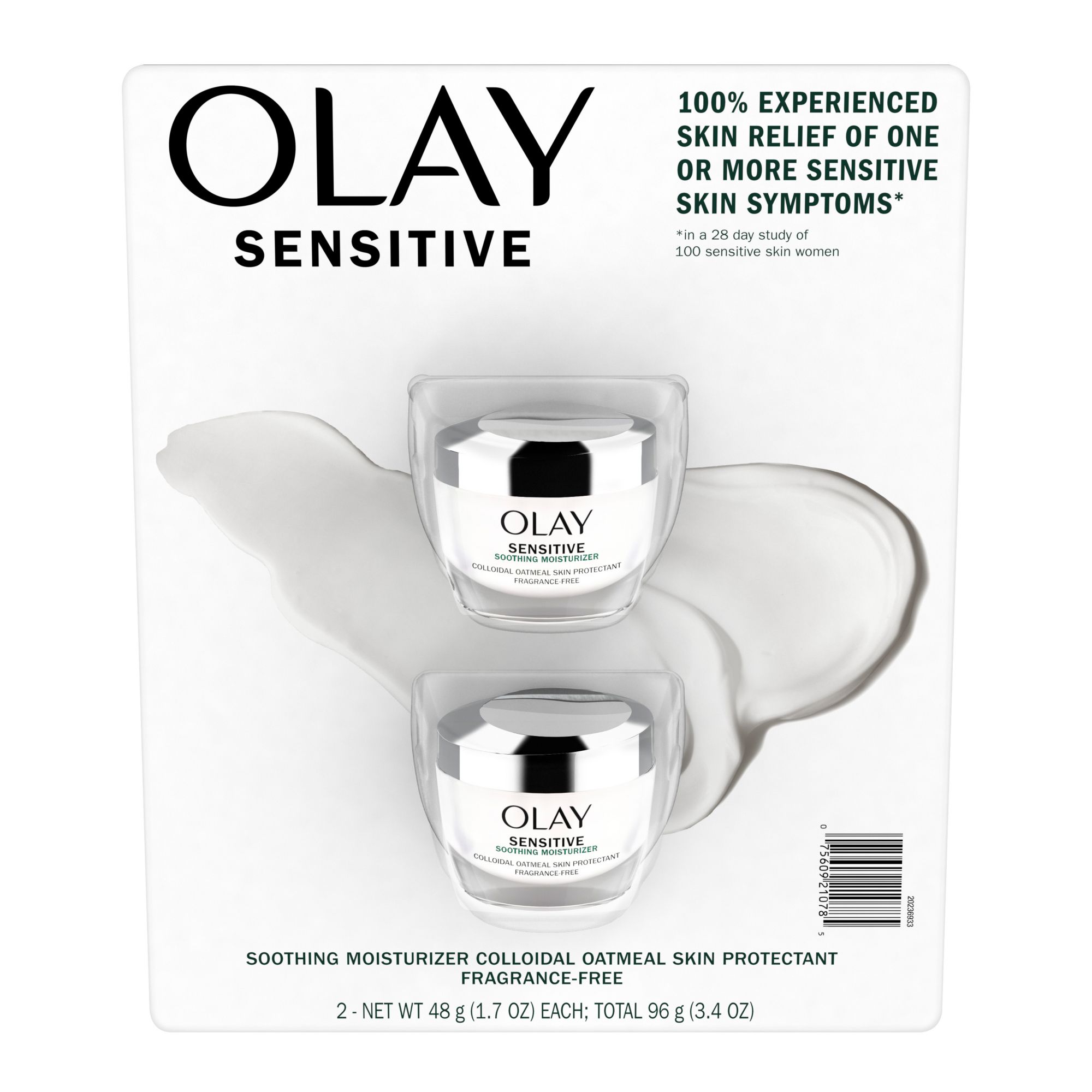 Olay Soothing Sensitive Face Moisturizer Cream, 2 pk./1.7 oz.