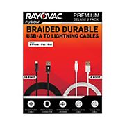 Rayovac USB-A to Lightning Cables, 2 pk.