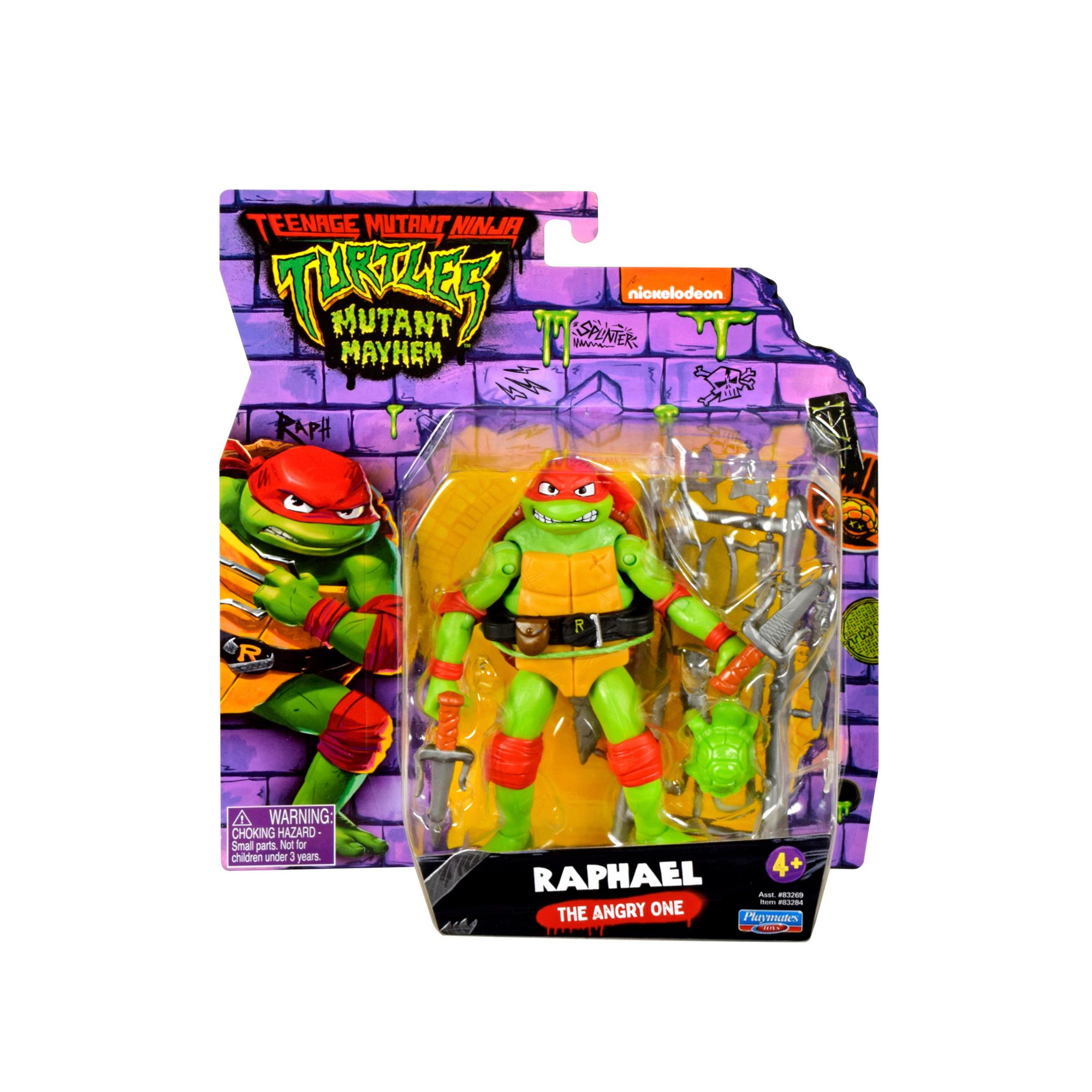 Playmates Teenage Mutant Ninja Turtles Mutant Mayhem Movie 4.5&quot; Basic Figure - Raphael
