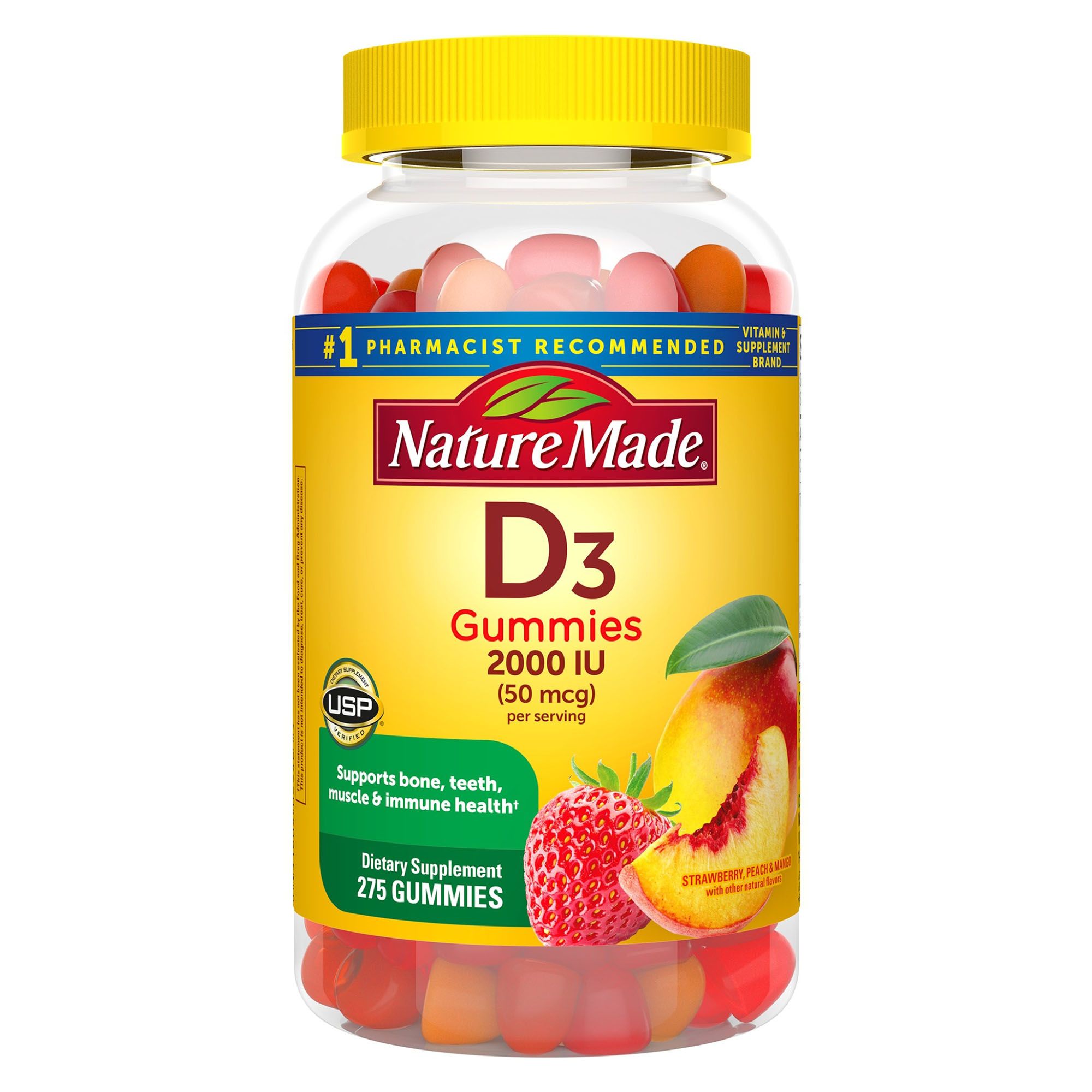 Nature Made Vitamin D Adult Gummies 275 Ct