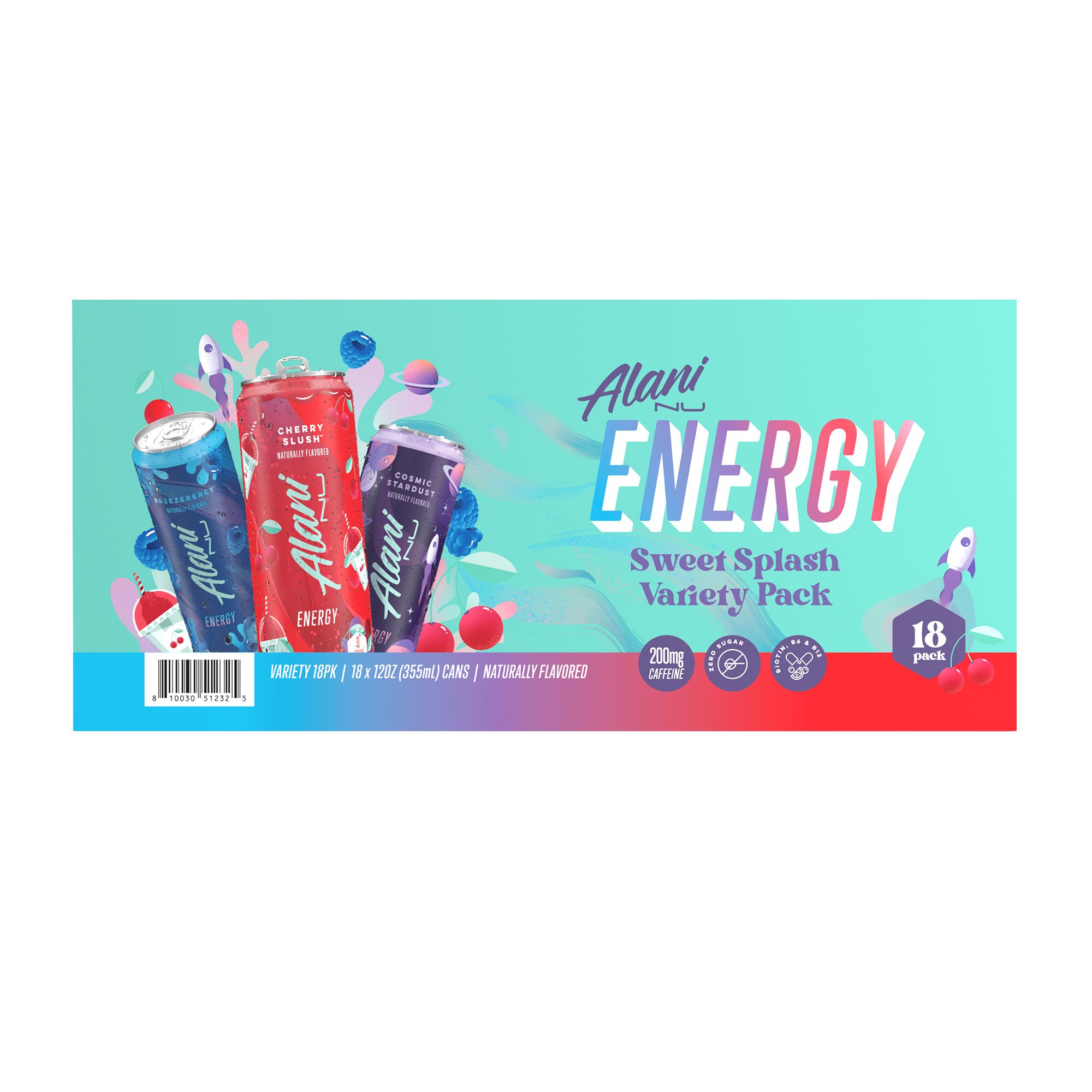 Alani Nu Energy Sweet Splash Variety Pack, 18 pk./12 oz.