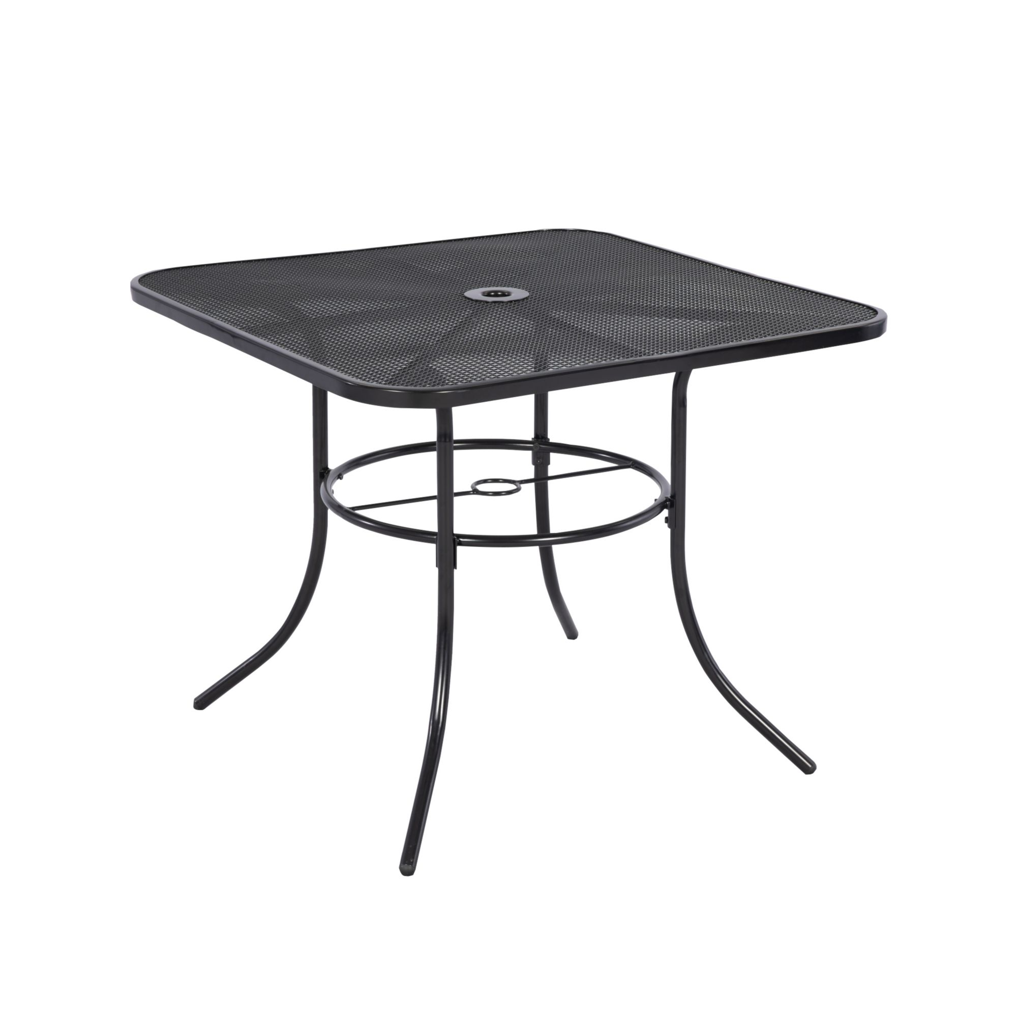 Berkley Jensen  36&quot; x 36&quot; Metal Mesh Dining Table - Black