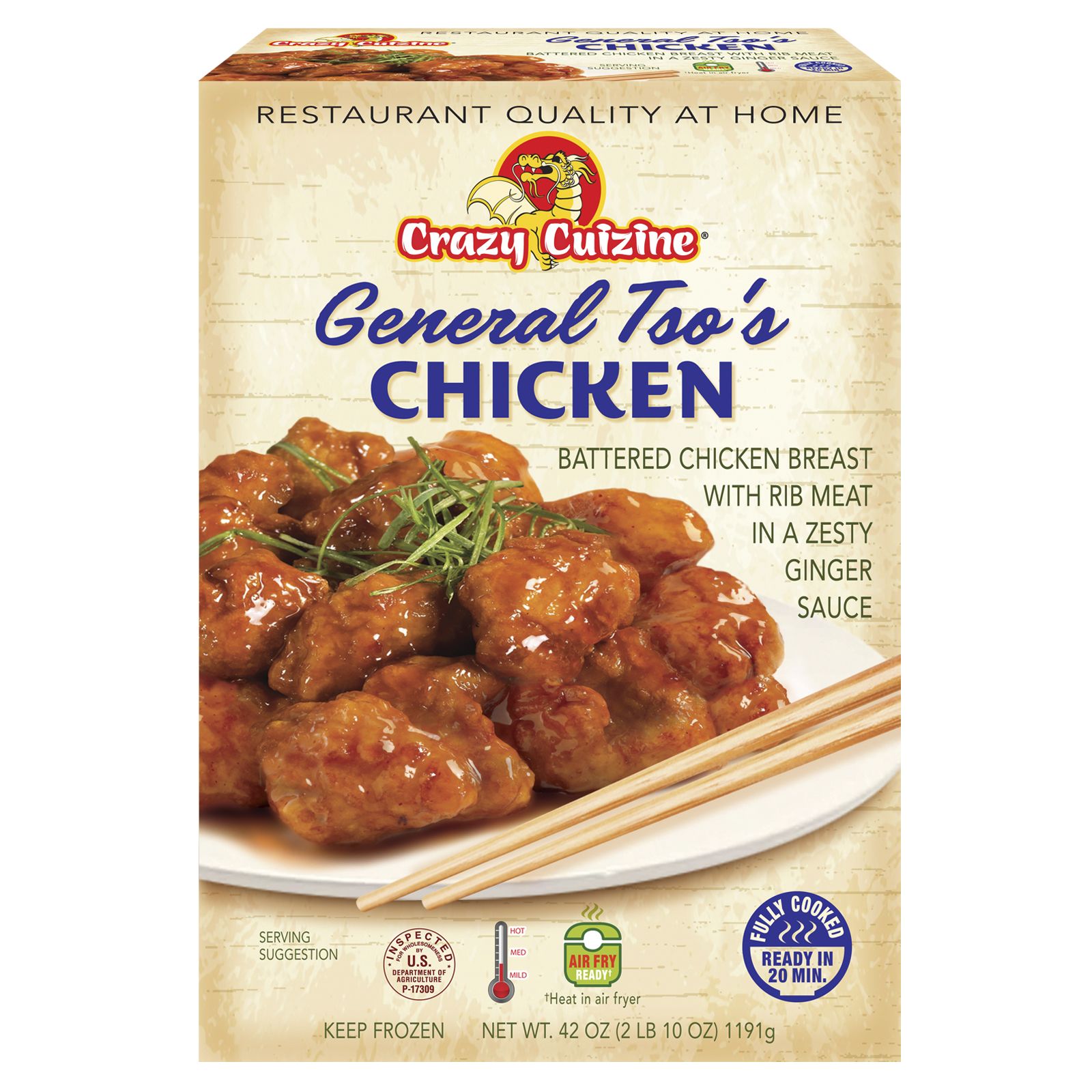 Crazy Cuizine General Tso's Chicken, 42 oz.