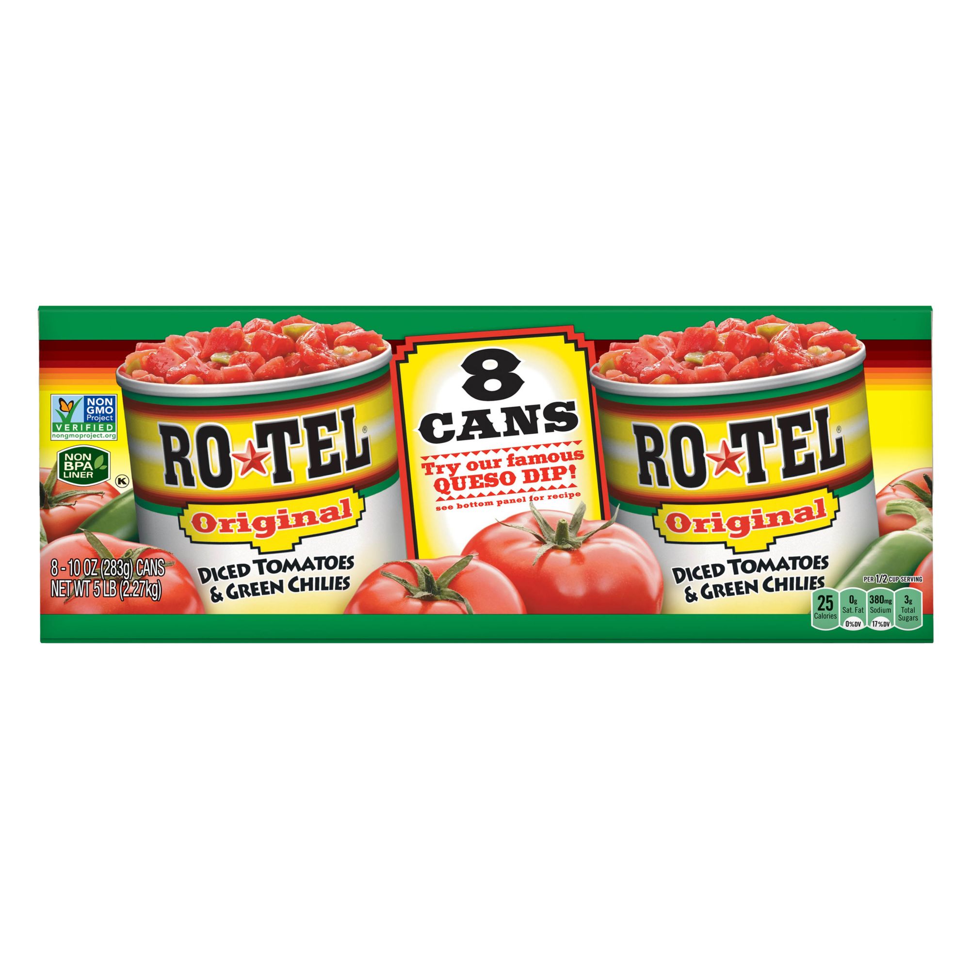 Rotel Original Diced Tomatoes and Green Chilies, 8 pk./10 oz.