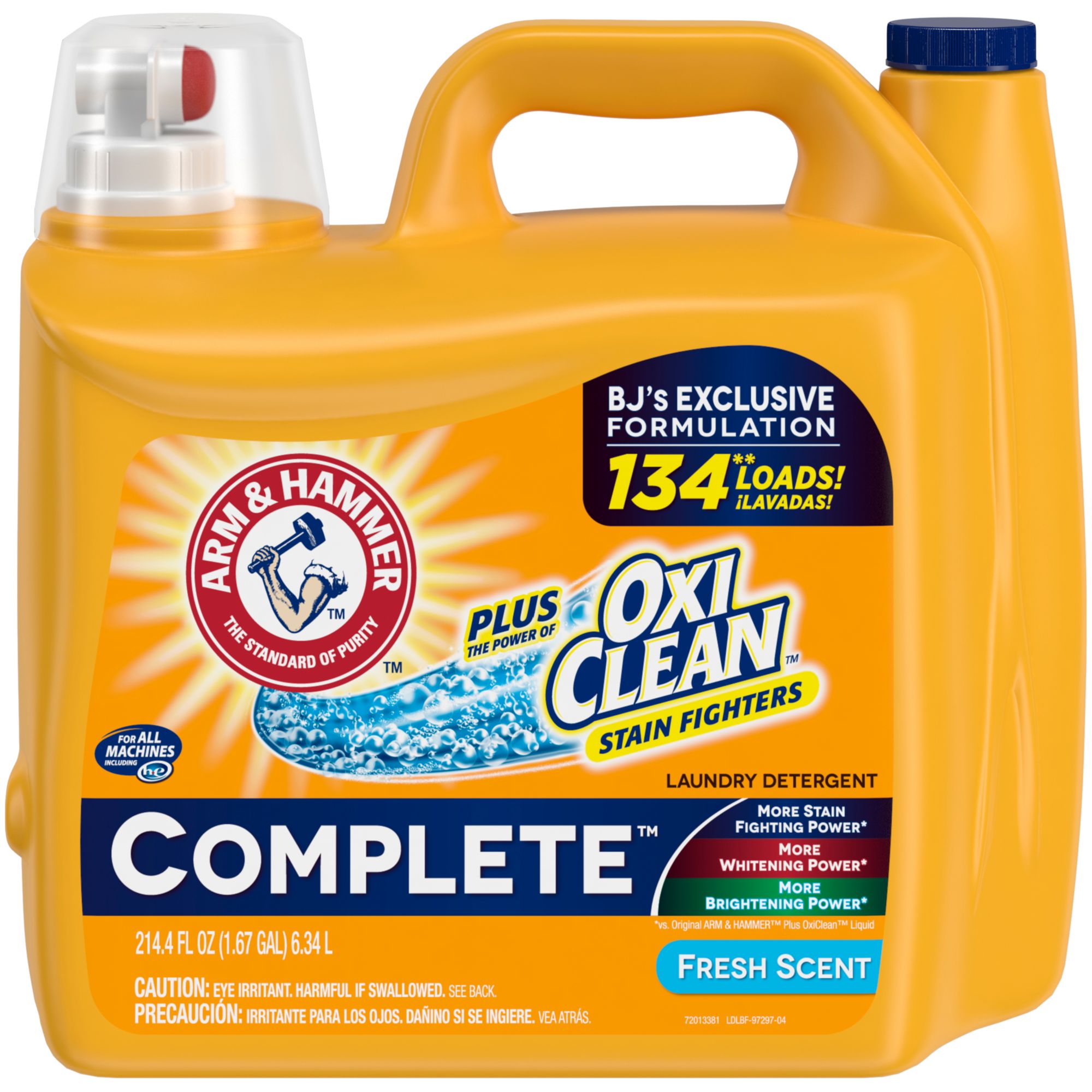 Arm Hammer Complete Liquid Detergent With Oxi Clean 1 67 Gal 143 Loads