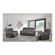 Abbyson Finch Stain-Resistant Fabric Reclining 3-Pc. Sofa Set - Gray