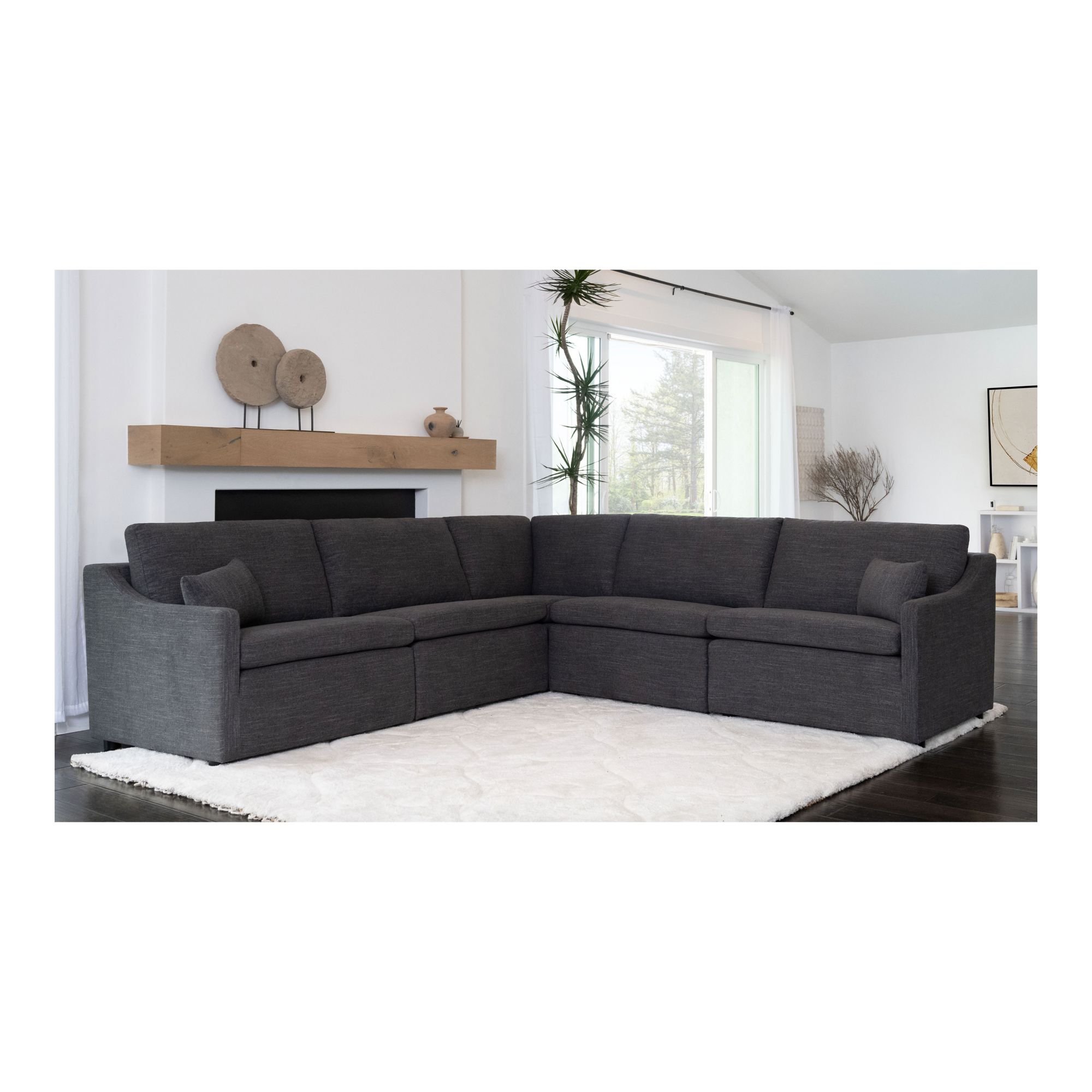 Abbyson 5 piece modular sectional discount