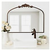 Kate and Laurel Arendahl Ornate Traditional Arched Mirror - Bronze