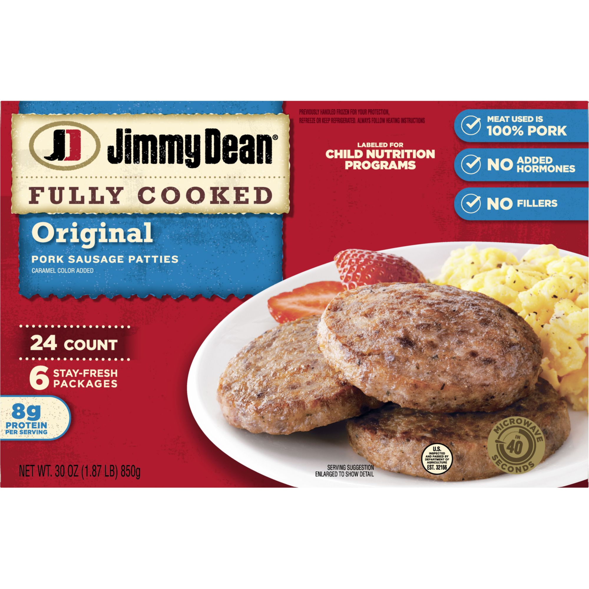 Jimmy Dean Original Pork Sausage Patties, 24 ct.