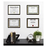 DesignOvation Corporate Document Frame Made to Display Standard Certificates - Black