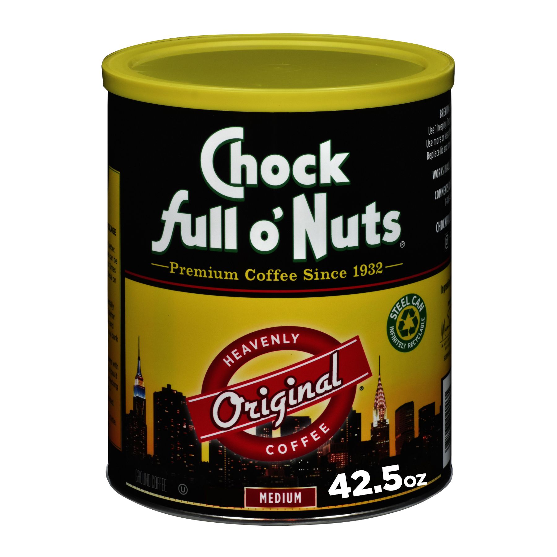 Chock Full O'Nuts Original Medium Roast Ground Coffee, 42.5 oz.