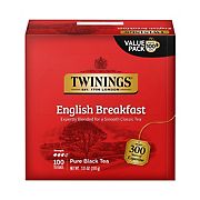 Twinings English Breakfast Black Tea Individually Wrapped Tea Bags, 100 ct.