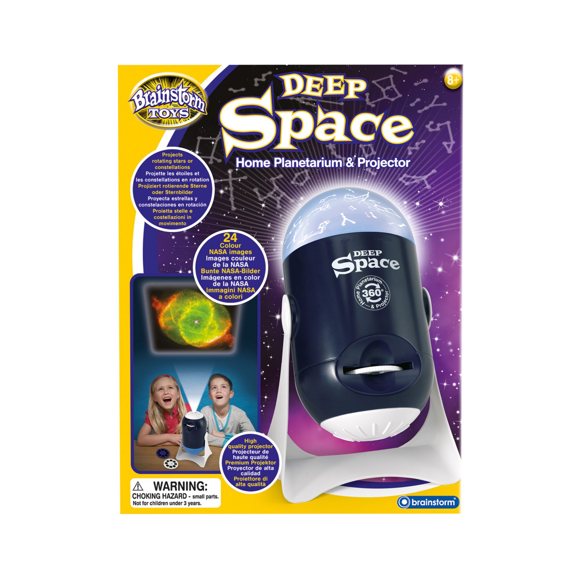 Brainstorm Toys Deep Space Home Planetarium and Projector with 24 Color NASA Images