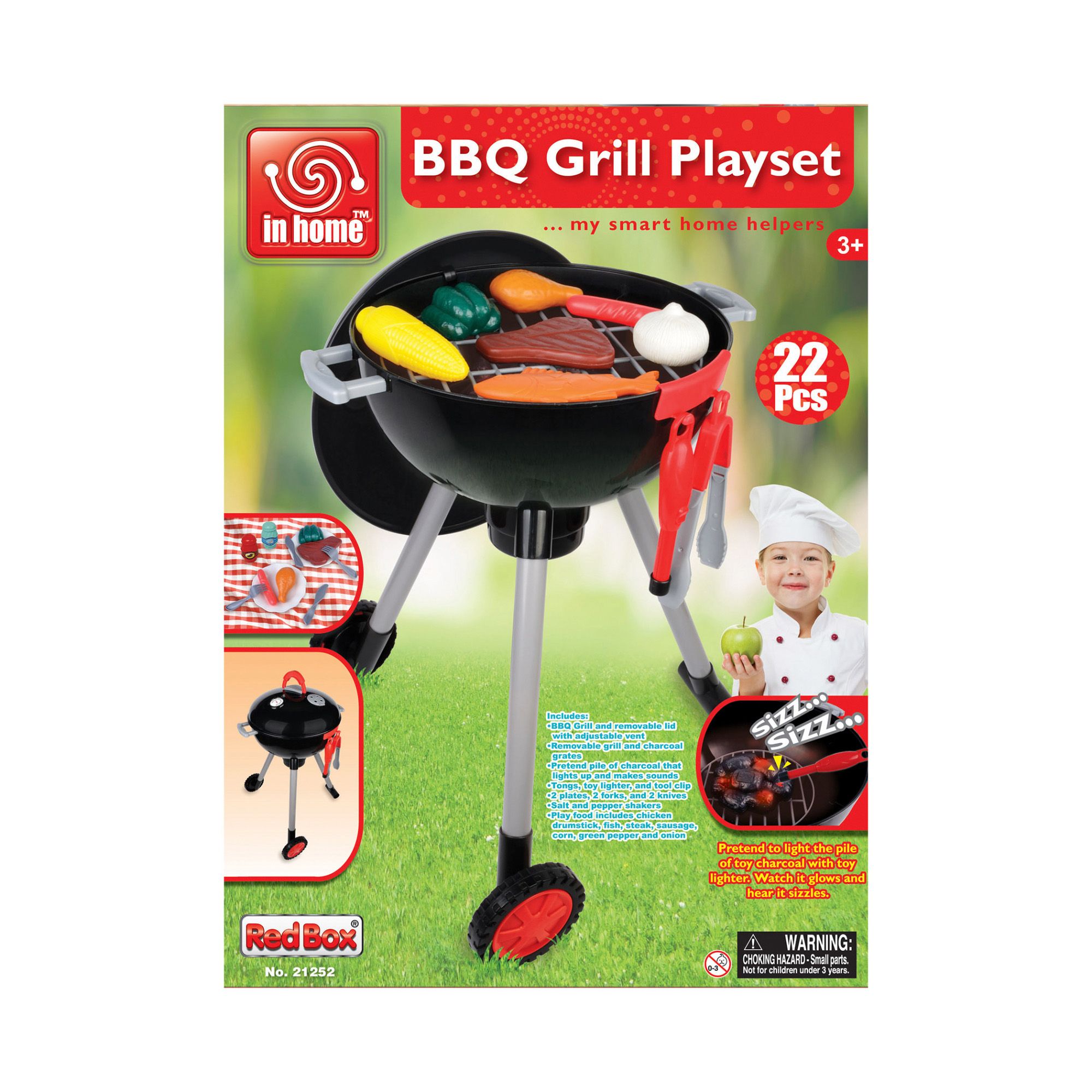 Red Box Toy Light and Sound Barbeque Grill Set