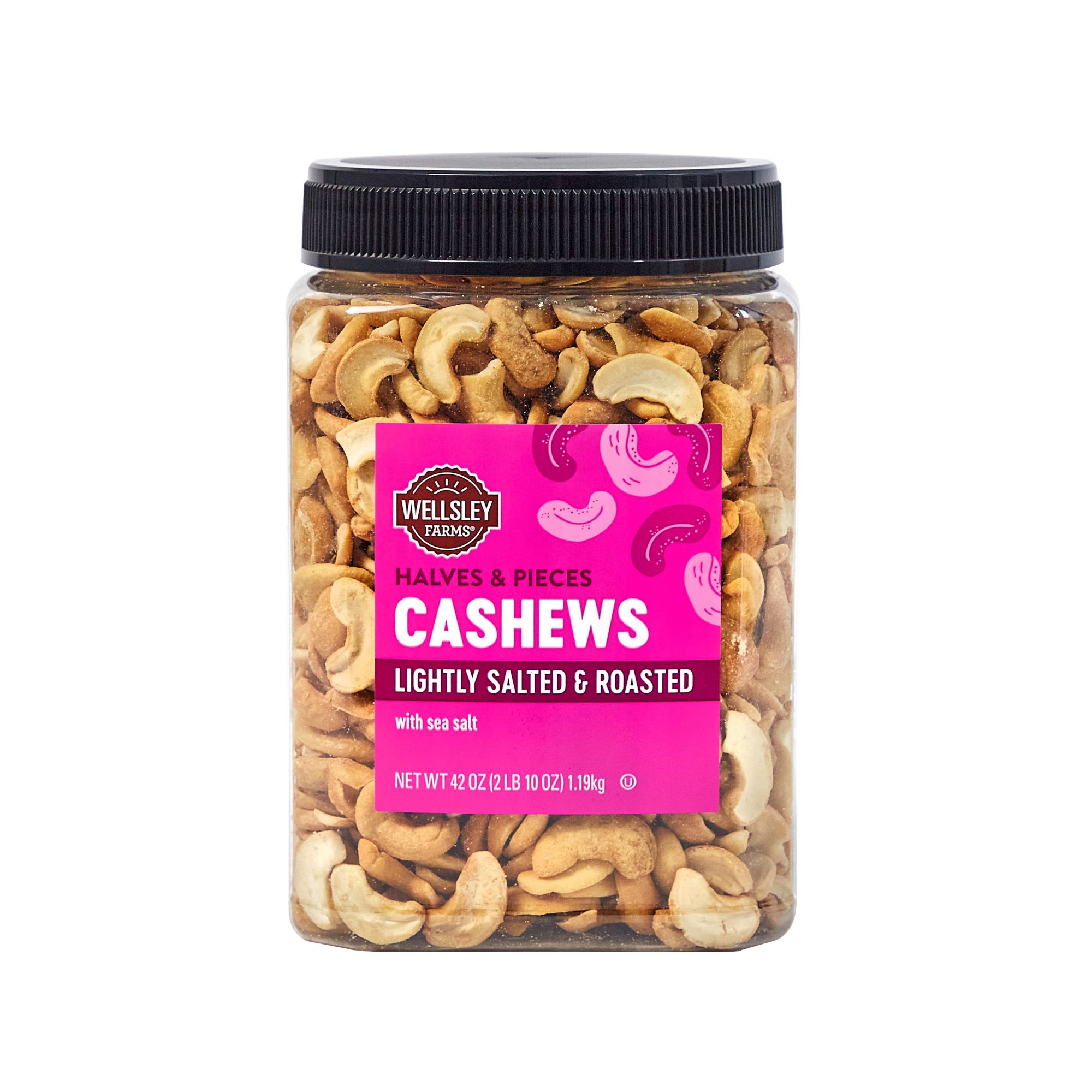 Wellsley Farms Lightly Salted Cashew Halves and Pieces, 42 oz.