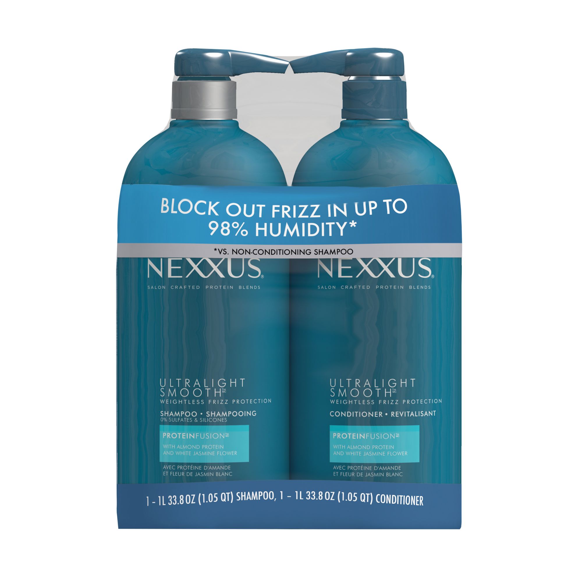 Nexxus Ultralight Smooth Shampoo & Conditioner System for Dry & Frizzy Hair, 2 pk./33.8 oz.