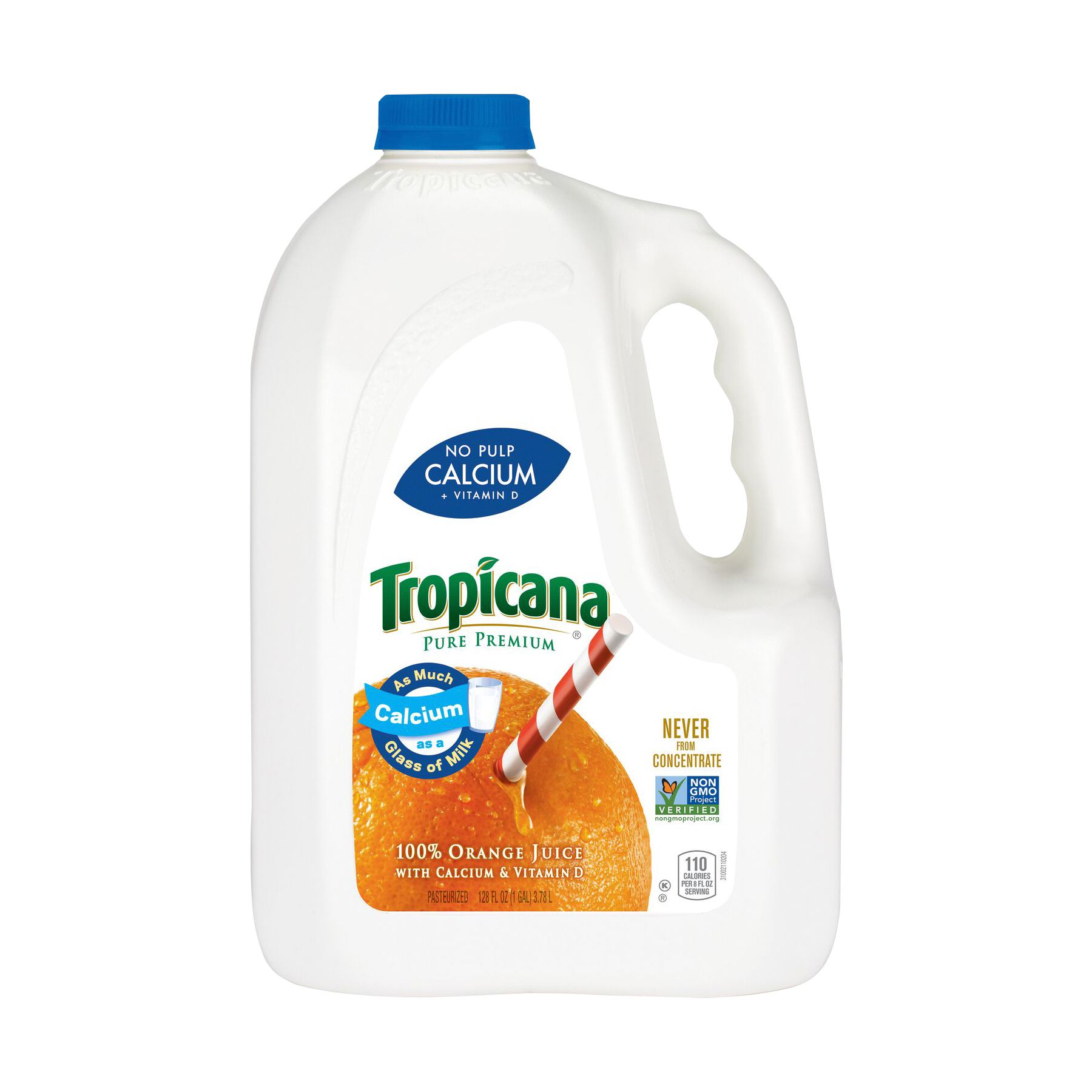 Tropicana Pure Premium Orange Juice with Calcium Vitamin D 128 fl. oz. BJ s Wholesale Club