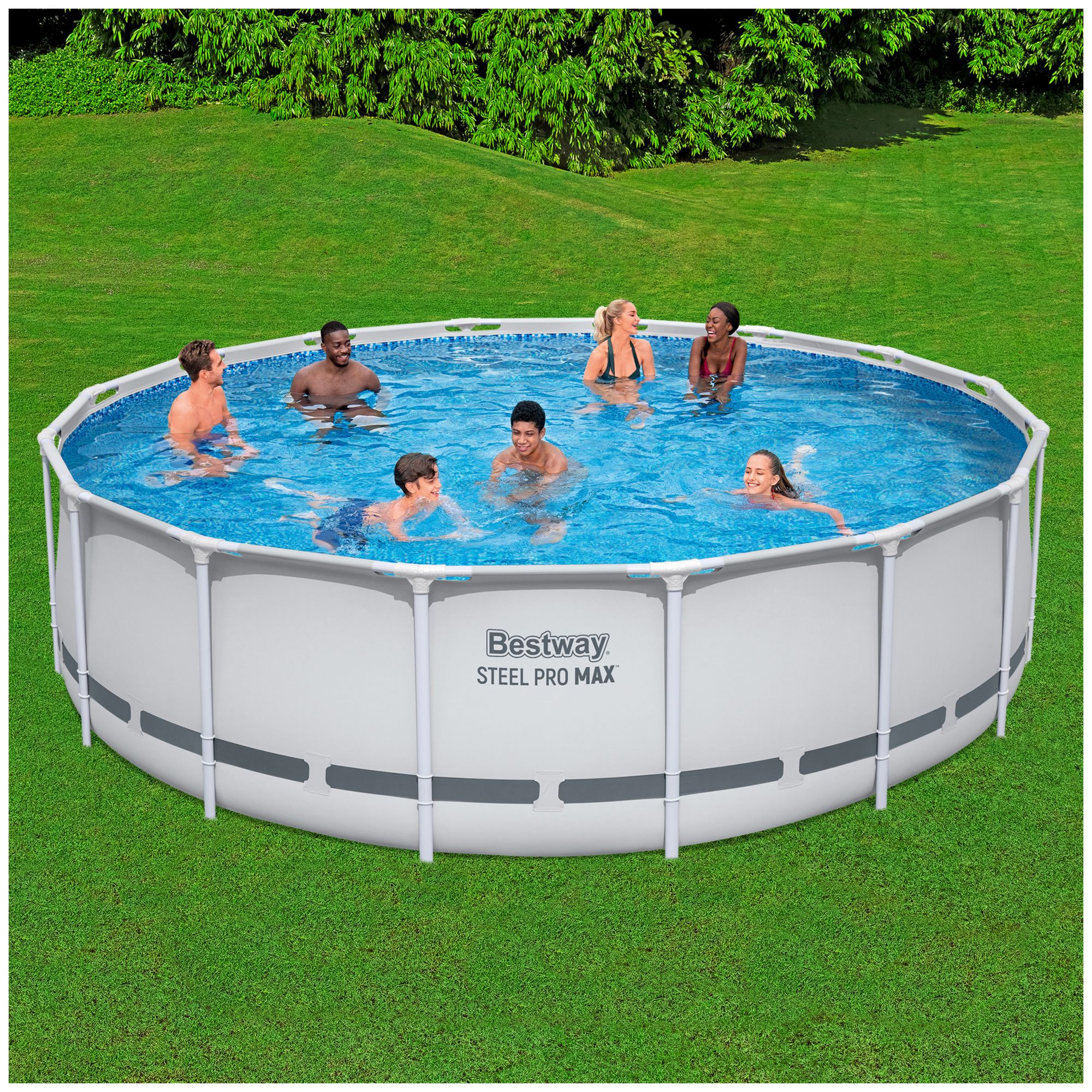 Bestway Power Steel 16' x 48&quot; Round Above Ground Pool Set