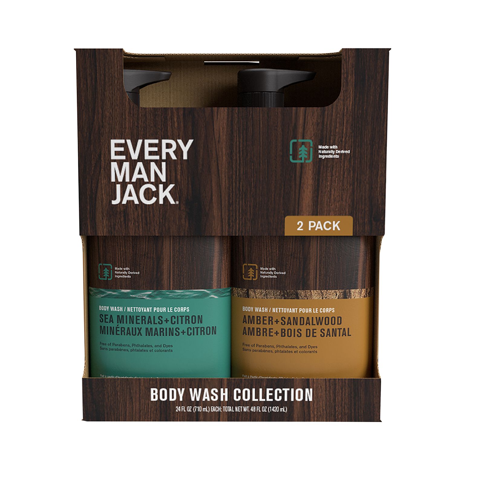 Every Man Jack Sandalwood & Sea Salt Body Wash, 2 pk./24 oz.