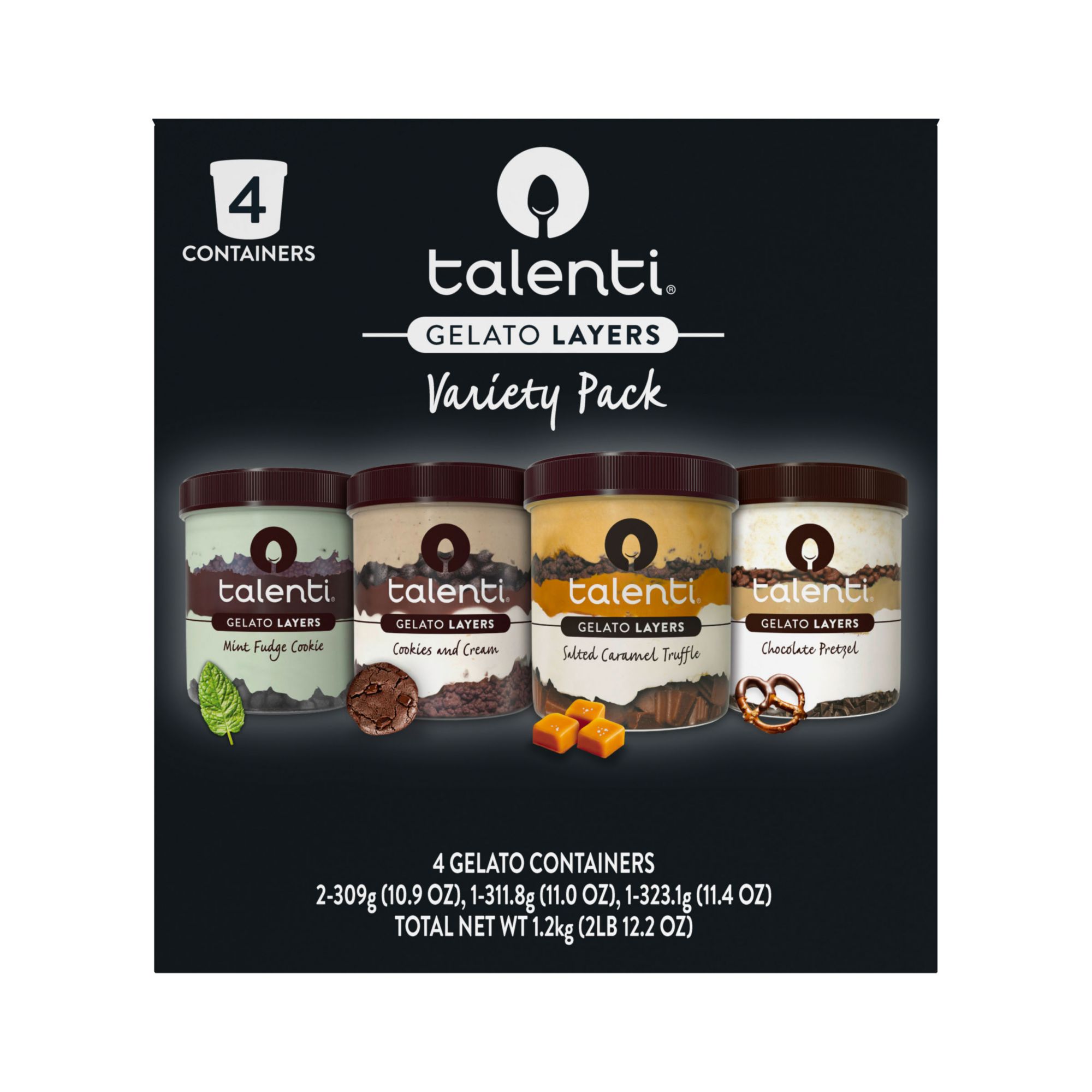 Talenti Layers Gelato Dark Chocolate Cherry, 323.1g, Ice Cream